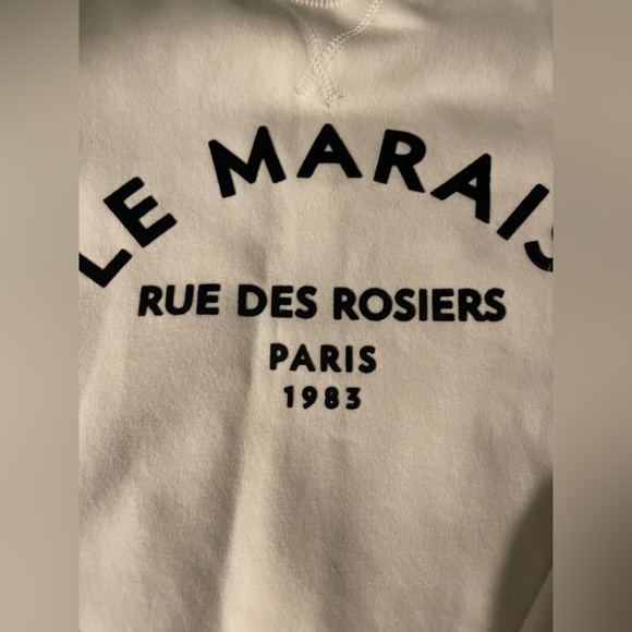 H&M LE MARAIS CREAM BLACK  SWEATER M - Picture 6 of 9